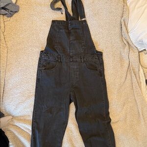 Black Denim Overalls